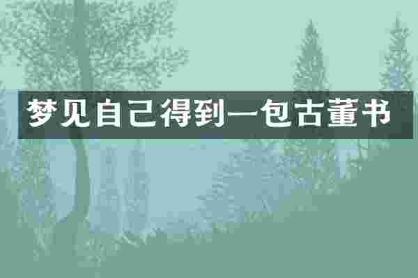 梦见自己得到一包古董书