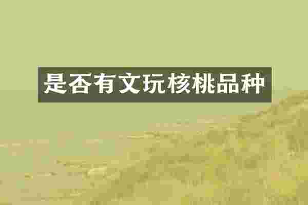 是否有文玩核桃品种