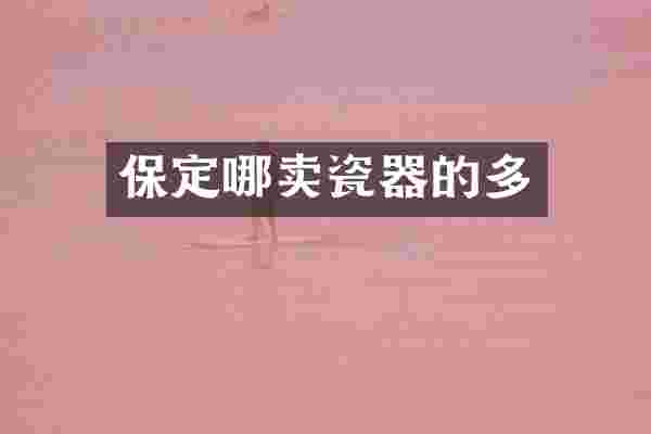 保定哪卖瓷器的多
