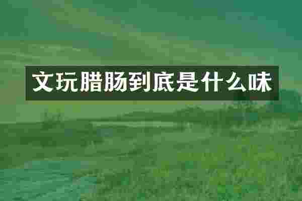 文玩腊肠到底是什么味
