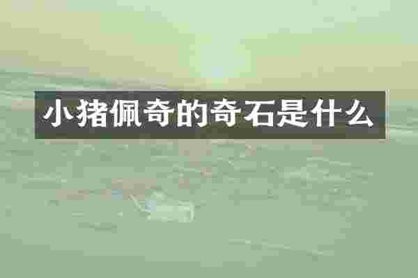 小猪佩奇的奇石是什么