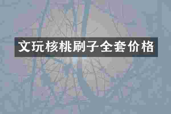 文玩核桃刷子全套价格