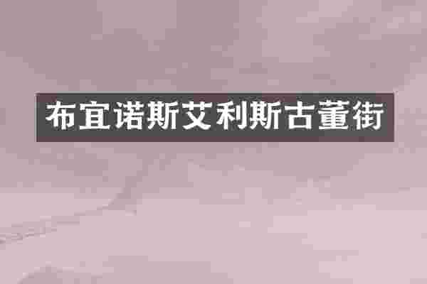 布宜诺斯艾利斯古董街