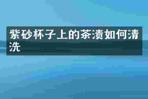 紫砂杯子上的茶渍如何清洗