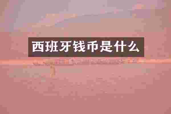 西班牙钱币是什么