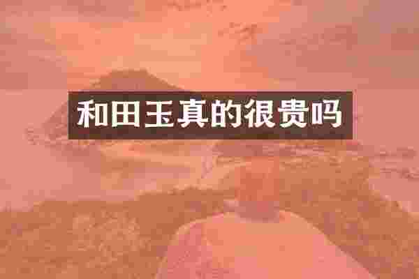 和田玉真的很贵吗