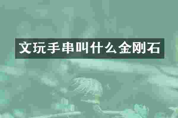 文玩手串叫什么金刚石