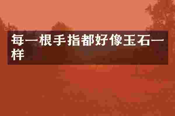 每一根手指都好像玉石一样