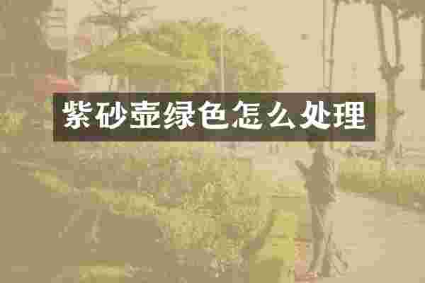 紫砂壶绿色怎么处理