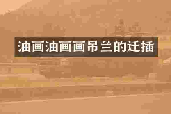油画油画画吊兰的迁插