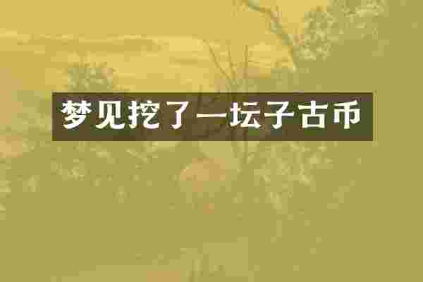 梦见挖了一坛子古币