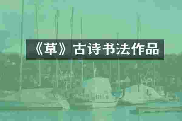《草》古诗书法作品