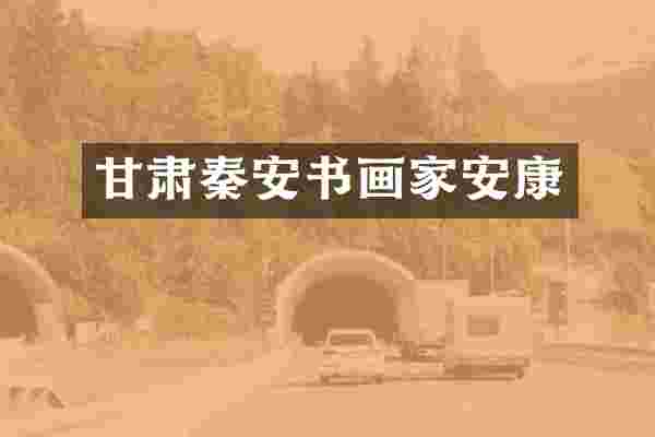 甘肃秦安书画家安康