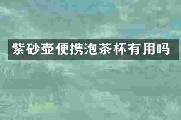 紫砂壶便携泡茶杯有用吗