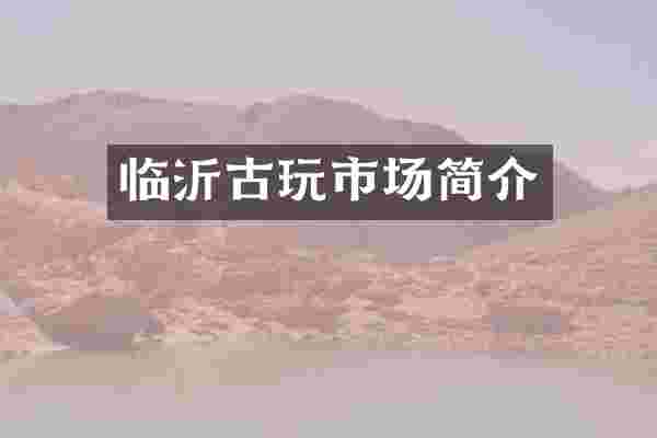临沂古玩市场简介