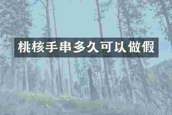 桃核手串多久可以做假
