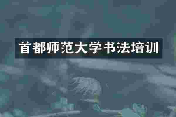 首都师范大学书法培训