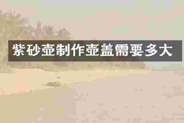 紫砂壶制作壶盖需要多大