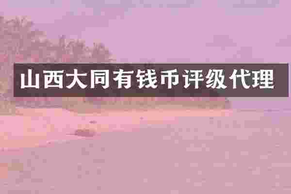 山西大同有钱币评级代理