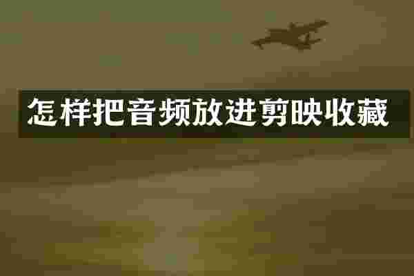 怎样把音频放进剪映收藏