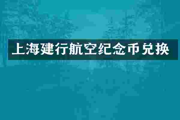 上海建行航空纪念币兑换