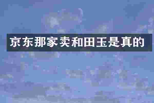 京东那家卖和田玉是真的