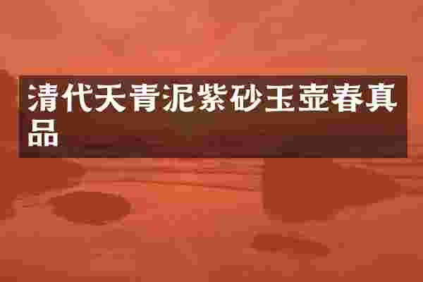 清代天青泥紫砂玉壶春真品