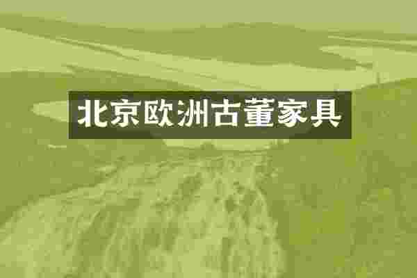 北京欧洲古董家具
