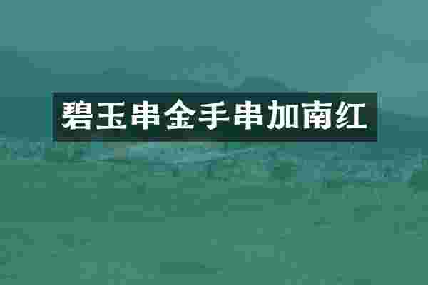 碧玉串金手串加南红