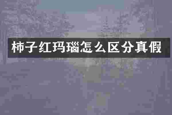 柿子红玛瑙怎么区分真假