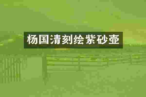 杨国清刻绘紫砂壶
