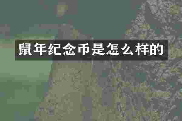 鼠年纪念币是怎么样的