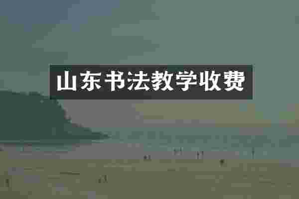 山东书法教学收费