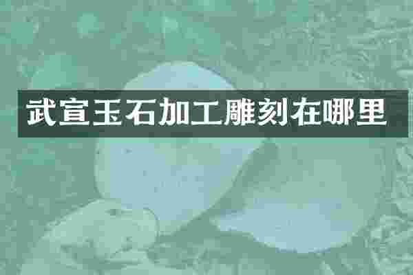 武宣玉石加工雕刻在哪里