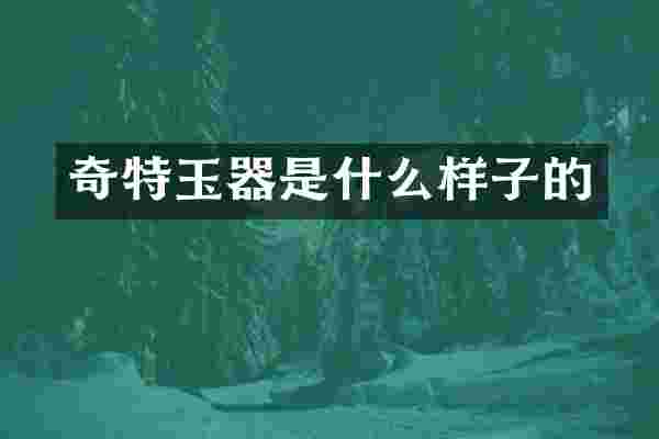 奇特玉器是什么样子的