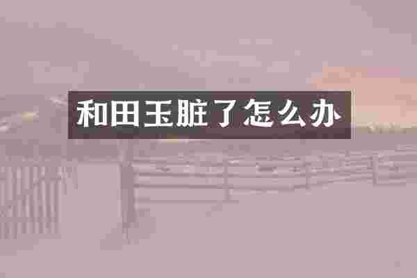 和田玉脏了怎么办