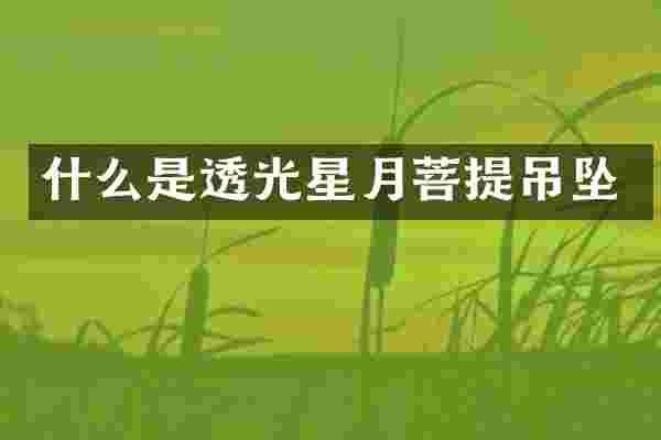 什么是透光星月菩提吊坠
