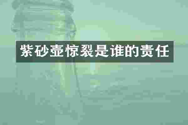 紫砂壶惊裂是谁的责任