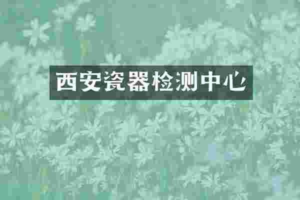 西安瓷器检测中心