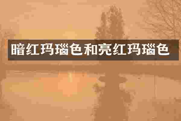 暗红玛瑙色和亮红玛瑙色