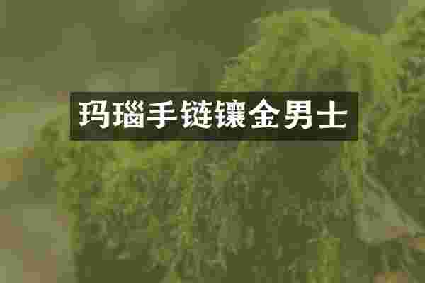 玛瑙手链镶金男士