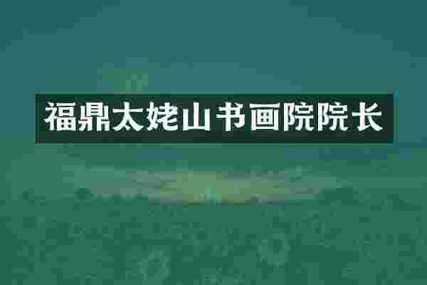 福鼎太姥山书画院院长