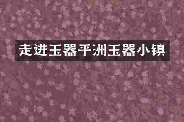 走进玉器平洲玉器小镇