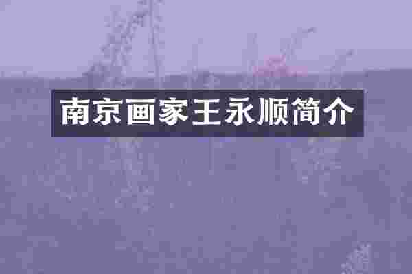 南京画家王永顺简介