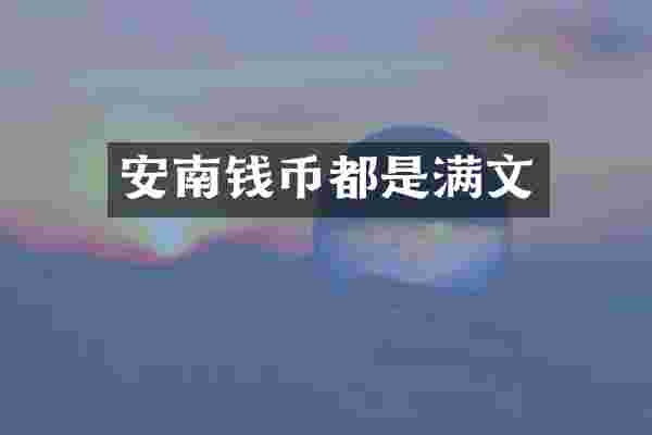 安南钱币都是满文