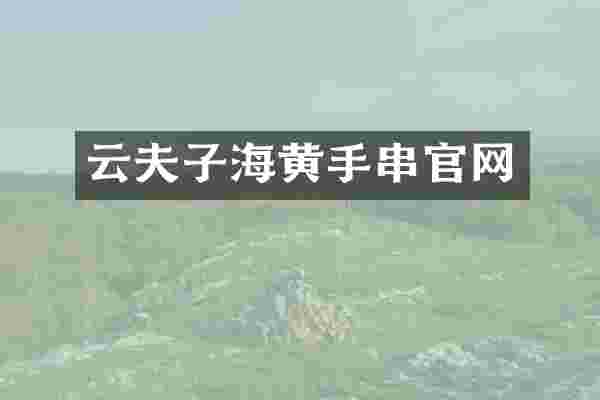 云夫子海黄手串官网