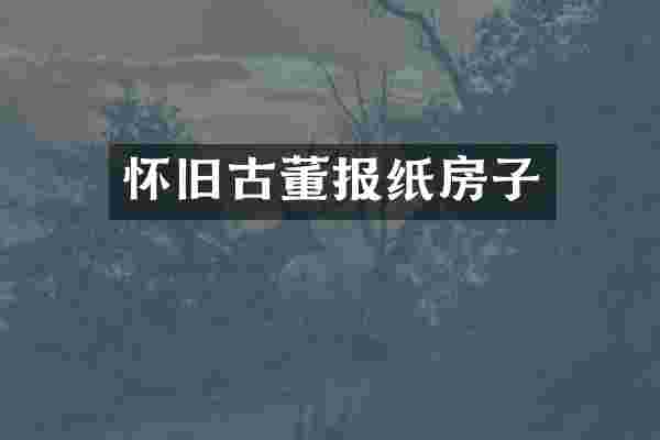 怀旧古董报纸房子