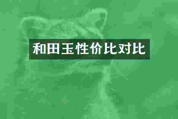 和田玉性价比对比