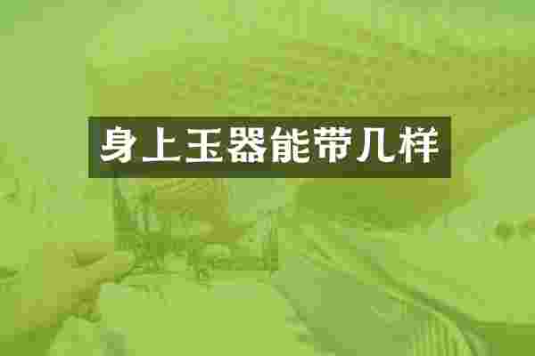 身上玉器能带几样
