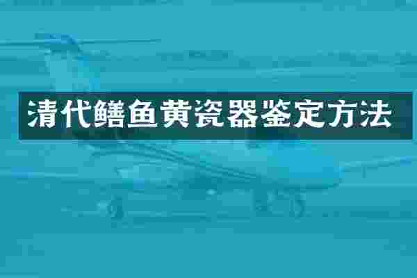清代鳝鱼黄瓷器鉴定方法